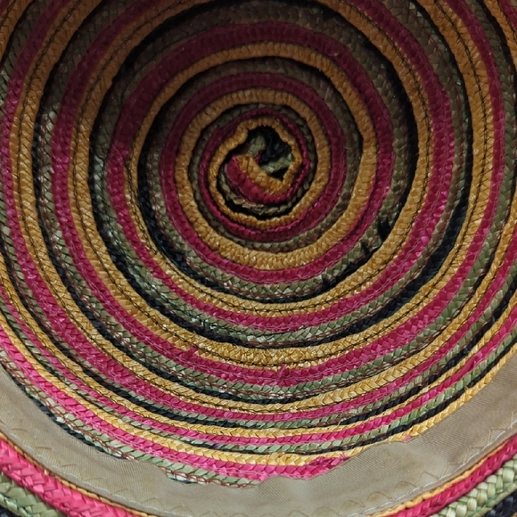 Striped Multicolor Woven Hat - Picture 2 of 6
